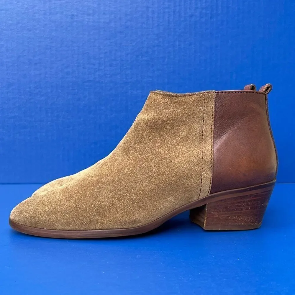 Madewell Womens The Charley Boot Leather Suede‎ Cigar Ankle Boots 9 39101